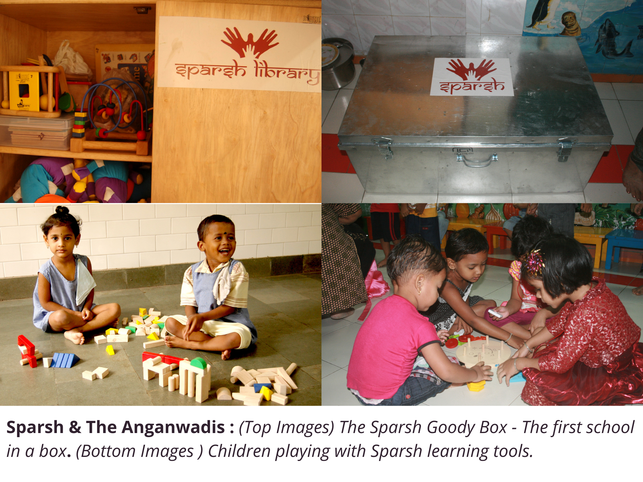 Children Playing with sparsh learning tools